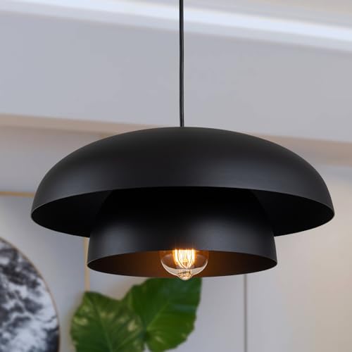 15.7" Black Modern Pendant Light Fixtures