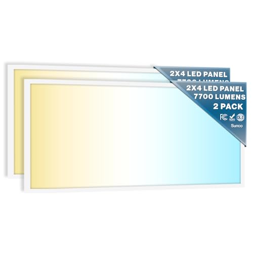 Sunco 2 Pack 2x4 LED Flat Panel Lights (2 Count)