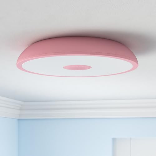 Pink Waterproof LED Flush Mount Ceiling Light Fixture