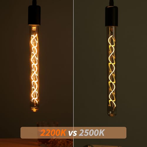 E26 T10 12 Inch Long Tubular LED Edison Bulbs (6 Count)