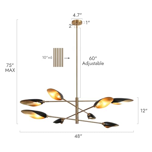 48" Large Sputnik Chandelier