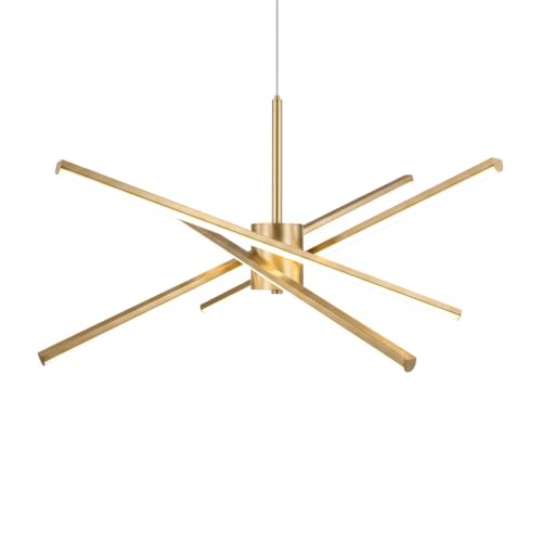 Gold 27 inches Modern Sputnik Chandelier 50W LED Chandeliers