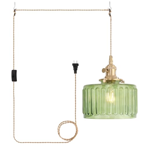 Plug in Pendant Light Hanging Light Fixtures with Plugin Cord On
