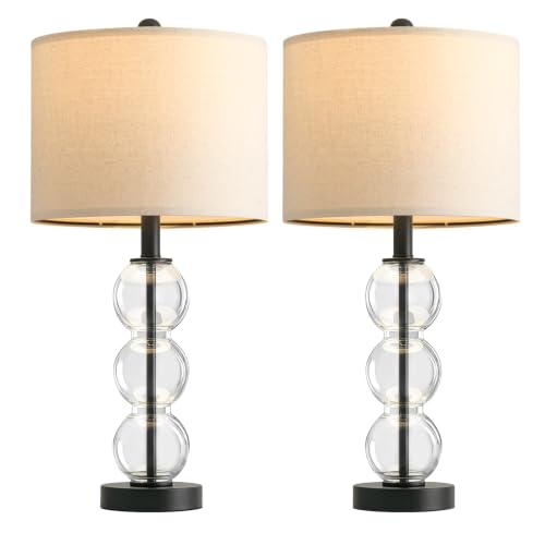 25" Glass Table Lamps Set of 2 (2 Count)