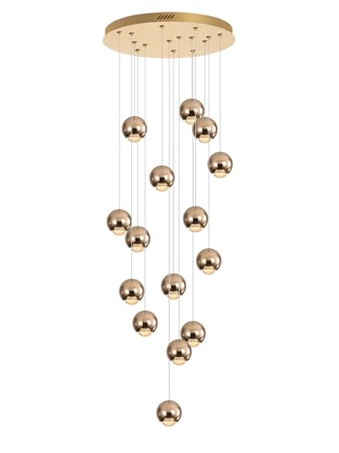 Staircase Chandelier Crystal Ceiling Lights Large Chandeliers for High Ceilings Crystal Raindrop Chandelier High Ceiling Light for Living Room Stair Entryway Hallway Foyer