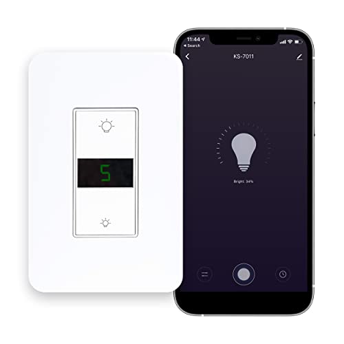 Smart LED Display Dimmer Switch 5" WiFi Remote App