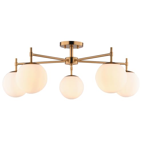 Armitage 5 Light 32 in. Wide Muted Brass Gold Mid