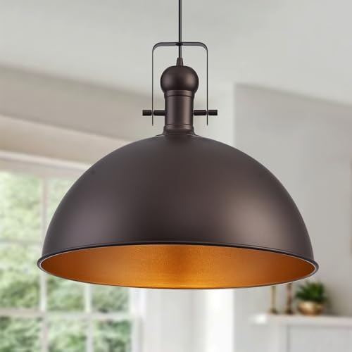 18 Inch ORB Farmhouse Pendant Lights for Kitchen Island 1 Pack