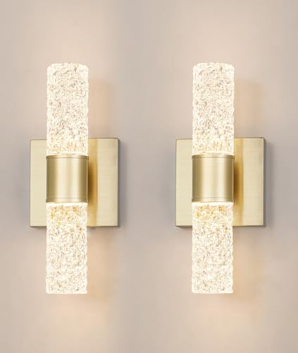 Crystal LED Wall Sconces Set of 2 (2 Count)