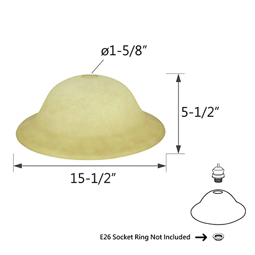 Amber 23101 11A Transitional Style Replacement Torchiere Glass Shade