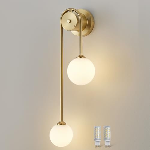 Golden Wall lamp Double Ball