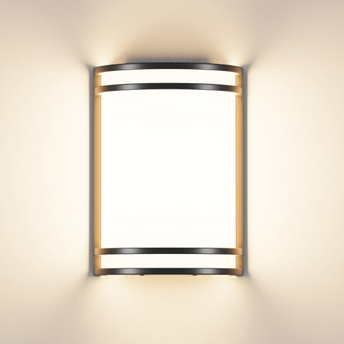 Modern Wall Sconces Hardwired Indoor 15W LED Dimmable 3000K 4000K 5000K Black Wall Sconce Lighting for Living Room Hallway Bedroom