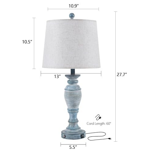 Farmhouse Table Lamps for Living Room (2 Count)