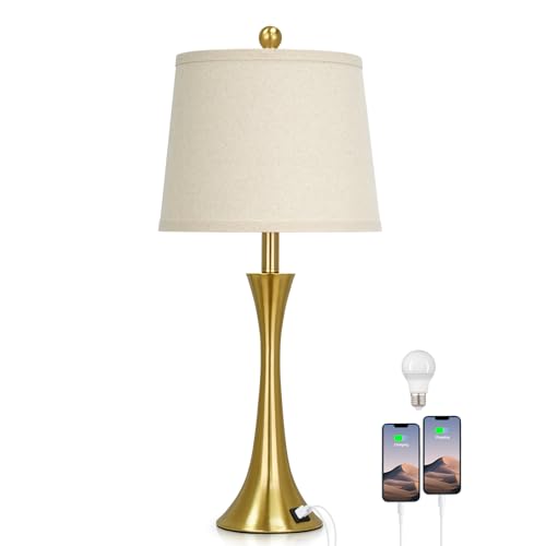 27.5" Gold Lamps for Living Room