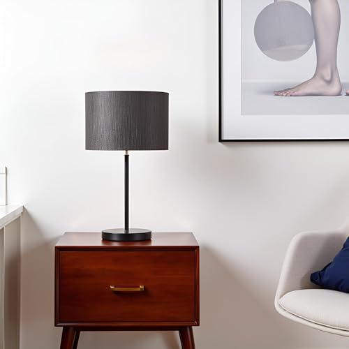 37003 Contemporary Oval Hardback Shaped Spider Construction Lamp Shade in Dark Sliver Grey