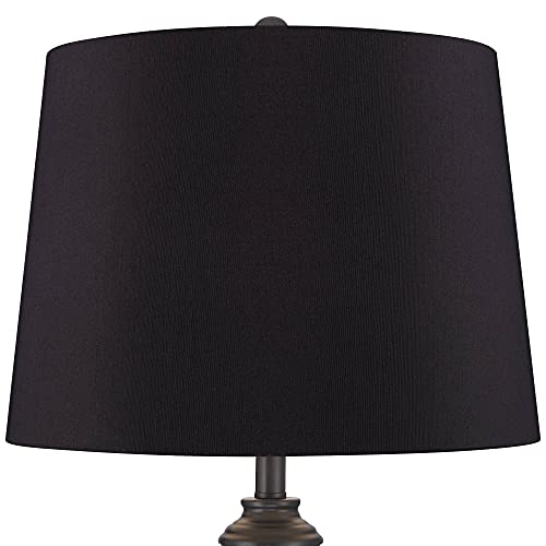 Lynn 26" Tall Buffet Table Lamps Set of 2 Black Skinny Modern Shade (2 Count)