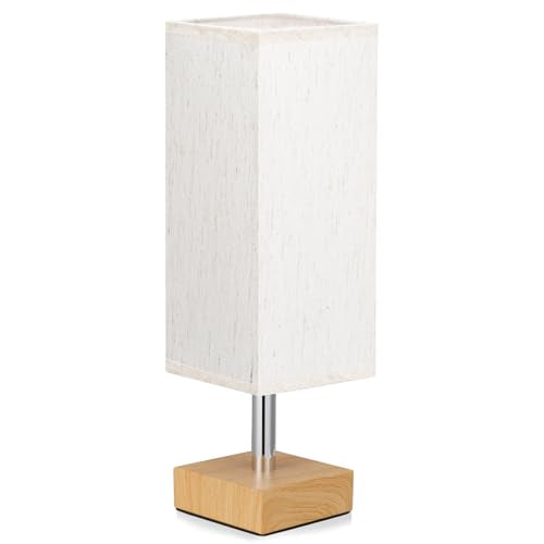 Wood Grain Small Bedside Lamp for Bedroom