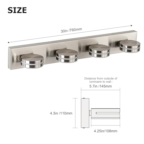 Brushed Nickel Vanity Lights for Bathroom