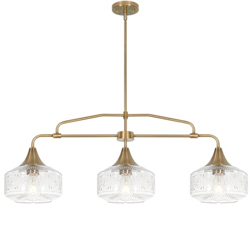 Adjustable 3 Light Kitchen Island Lighting Gold Island Light over Island
