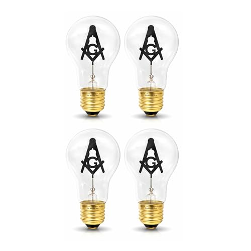 120V Freemason Square & Compass Masonic Light Bulbs (4 Count)