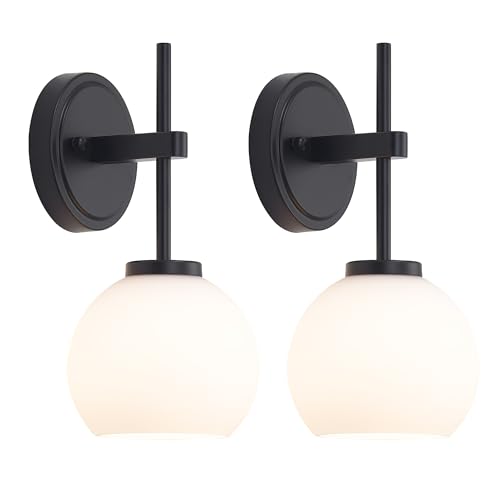 Black Wireless Rechargeable Wall Sconces with Remote Control (2 Count)