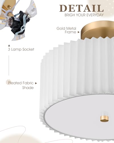 Gold Semi Flush Mount Ceiling Light