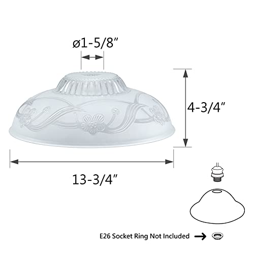 23130 11A Clear & Sandblasted Shade for Medium Base Socket Torchiere