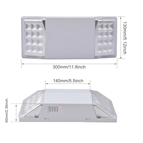 Plug Emergency Lights for Business Home Power Failure Outage 4Hours 300lm LED Exit Lighting Fixtures with Battery Backup AC85