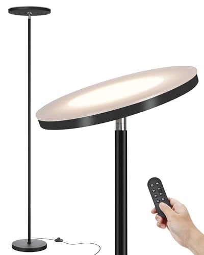 LED Torchiere Floor Lamp with Remote