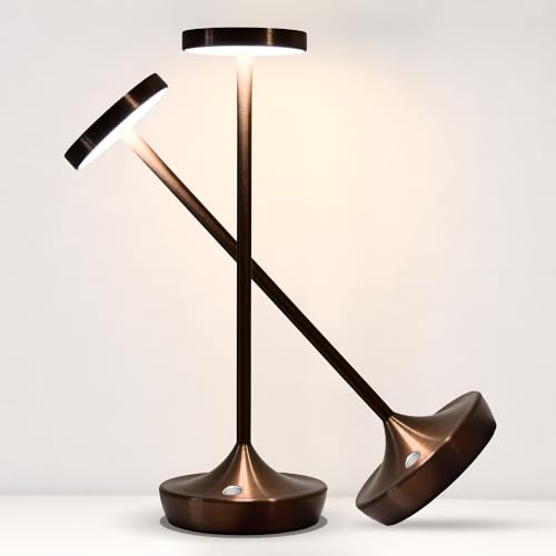 Brown Cordless Table Lamps (2 Count)