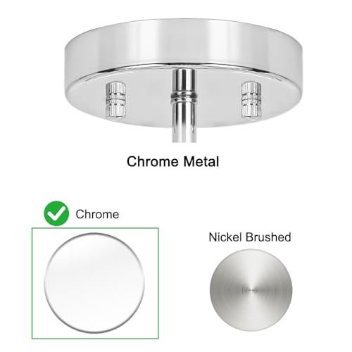 Chrome Crystal Ceiling Light Fixture