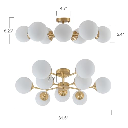 31.5" Sputnik Ceiling Light Fixture