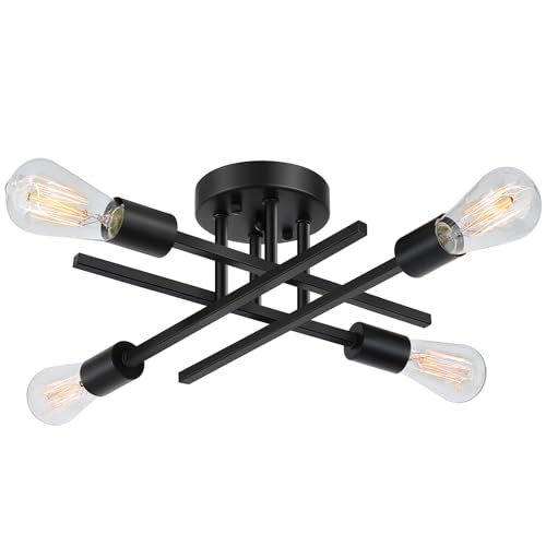 4 Light Semi Flush Mount Ceiling Light