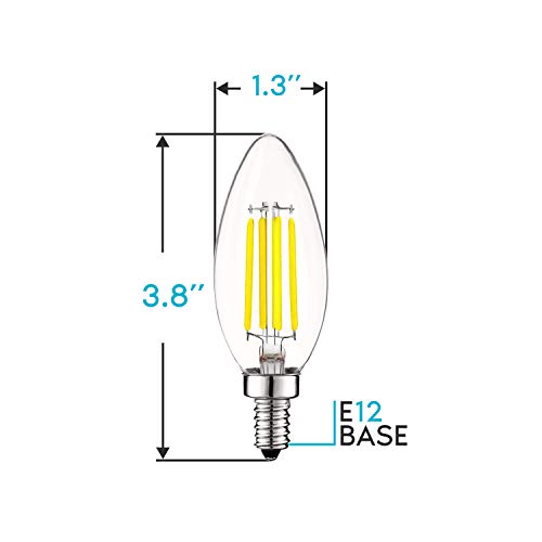 Vintage Candelabra LED Bulb 60W Equivalent (6 Count)
