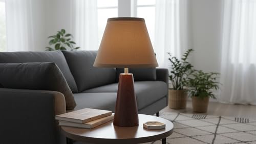 56001 Transitional Hardback Empire Shape UNO Construction Lamp Shade in Sienna Brown