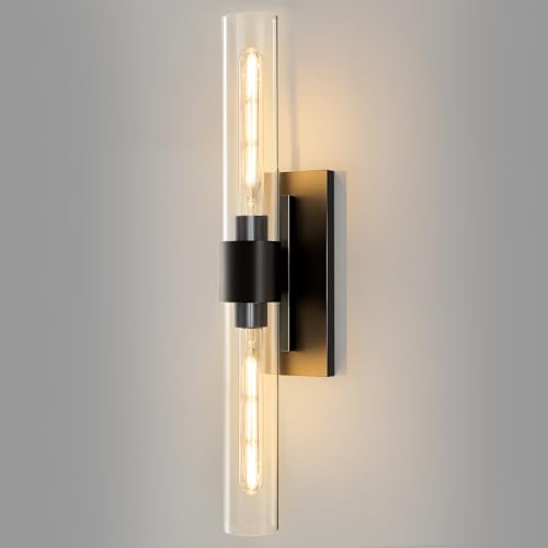 Black Brass Bathroom Wall Sconce