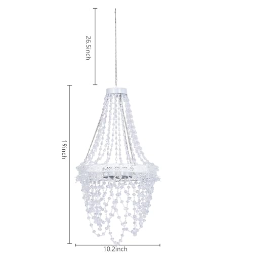 Solar Hanging Crystal Chandelier Outdoor Decorative Garden Light