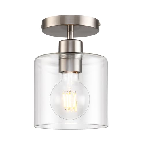 Brushed Nickel Semi Flush Mount Ceiling Light