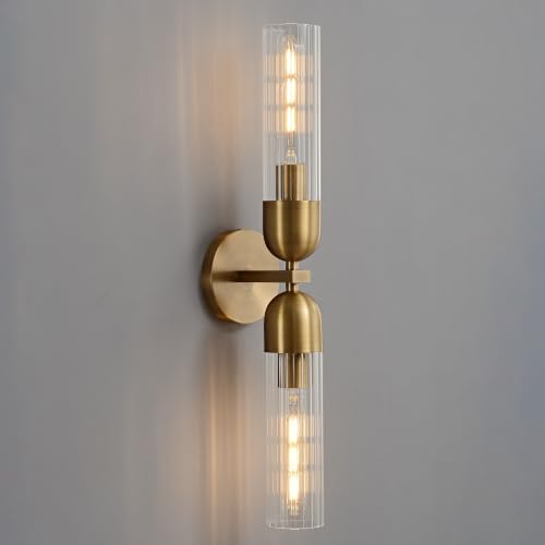Bathroom Sconce 24in Strip Glass Sconce Hardwired (2 Count)