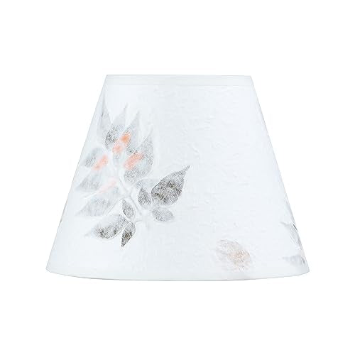 56038 Empire Uno Lamp Shade in White with Petal Paper