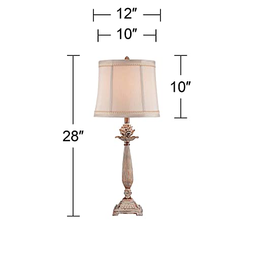 28" Tall Table Lamps Set of 2 Petite Artichoke Font Antique Traditional (2 Count)