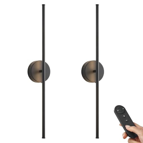 Battery Operated Wall Sconces Set of Two Wireless Wall Lights (2 Count)