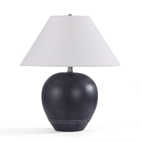 21'' Large Gray Base Ceramic Basin Table Lamp for Bedroom