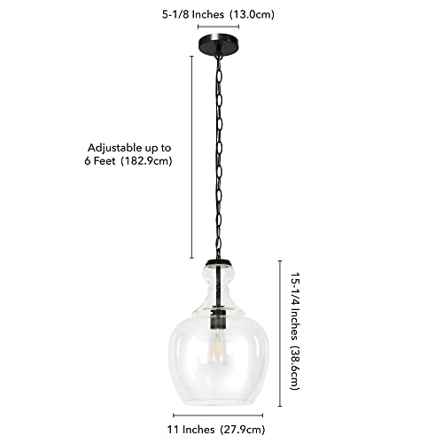 11" Pendant Light Fixture with 6' Adjustable Cord
