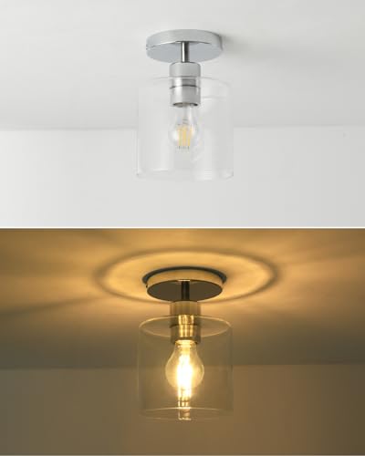 Chrome Semi Flush Mount Ceiling Light