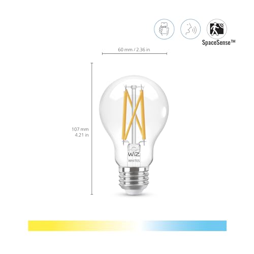 WiZ Clear 60W A19 Tunable White Filament LED Smart Bulb