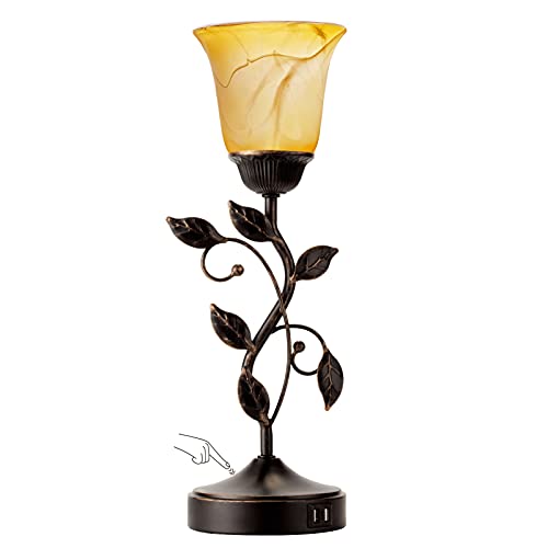 Touch Control Leaf Vintage Table Lamp with 3