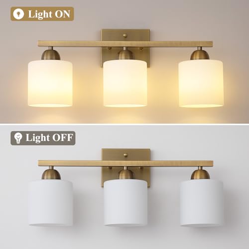 Milk Glass Vanity Lights for Bathroom