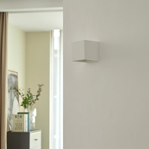4.5" White Plaster Wall Sconce Wall Decor