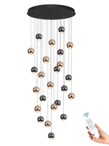 LED Staircase Chandelier Crystal Ceiling Lights Large Chandeliers for High Ceilings